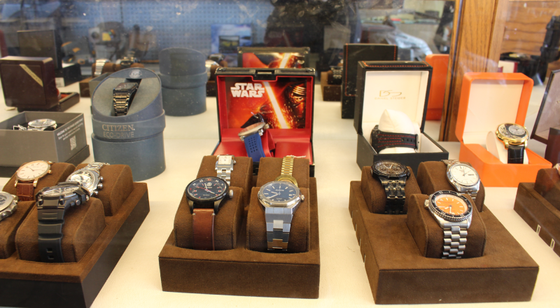 Selection of men's watches available at ABC Pawn Coin & Jewelry.
